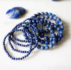 Lapis Lazuli Bracelet - 4mm, 8mm, 10mm Natural