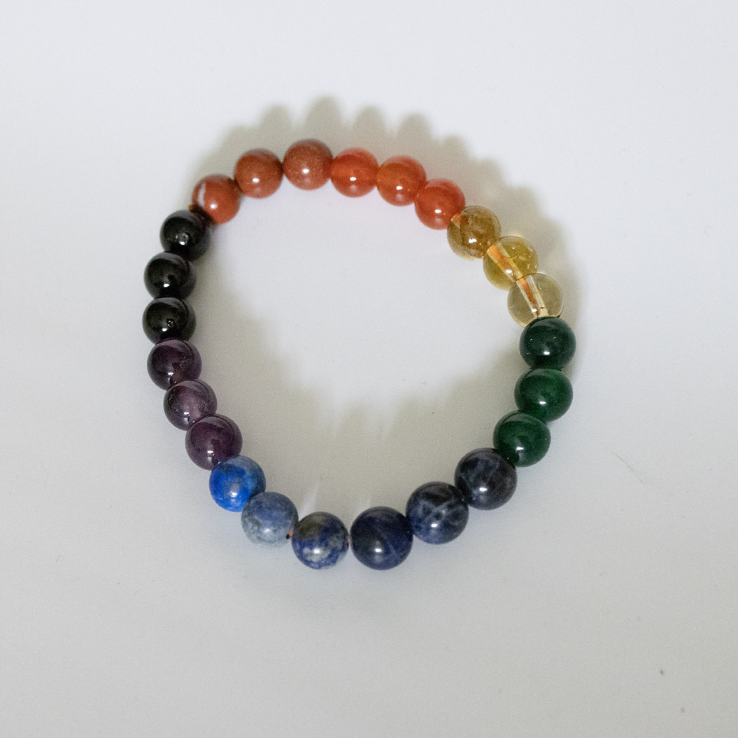 7 Chakra Crystal Bracelet -  8mm,10mm Natural