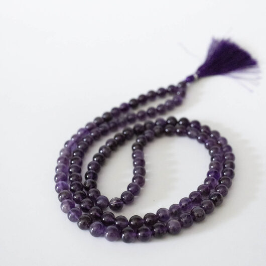 Amethyst Japmala - 8mm Natural Beads