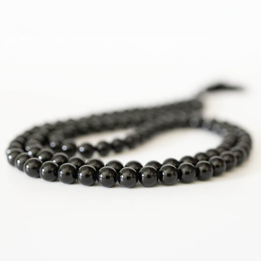 Black Tourmaline Japmala - 8mm Natural Beads - Image 2