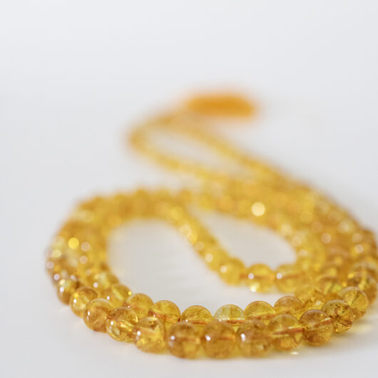 Citrine Crystal Japmala - 8mm Natural Beads - Image 3