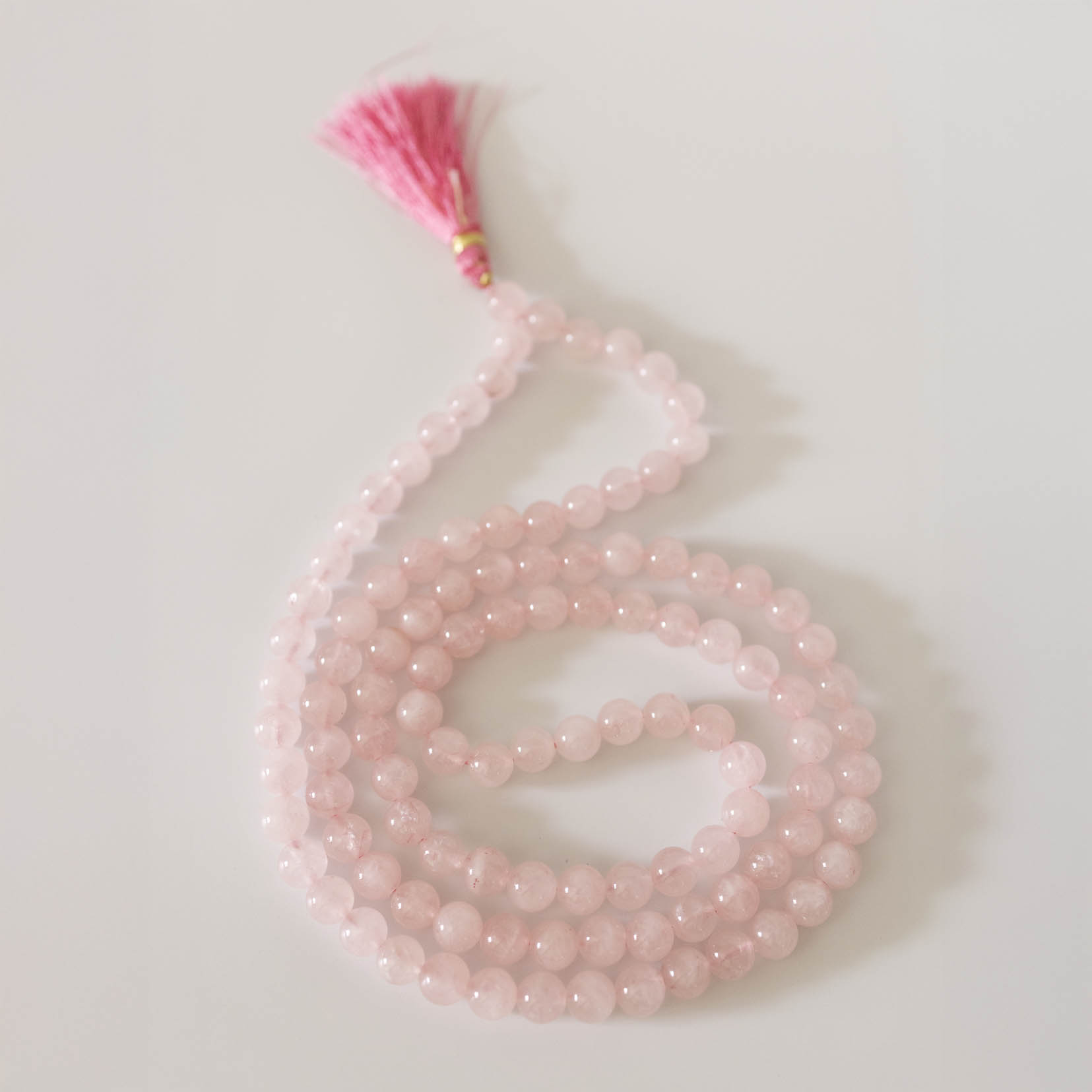 Rose Quartz Japmala – 8mm Natural Beads