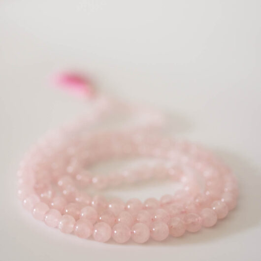 Rose Quartz Japmala - 8mm Natural Beads - Image 2