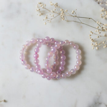 Aura Rose Quartz Bracelet - 10mm