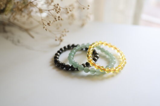 Abundance and Prosperity crystal bracelets bundle - 4mm, 8mm, 10mm Natural - Image 3