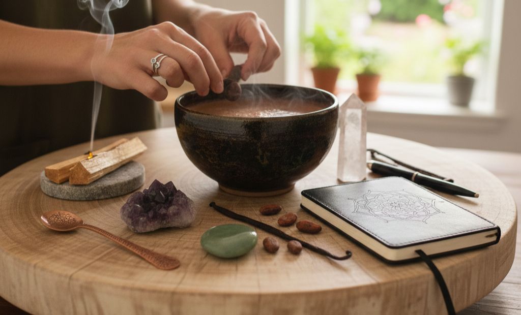 Rituals You Can Return To: Simple Cacao & Crystal Practices for Consistency
