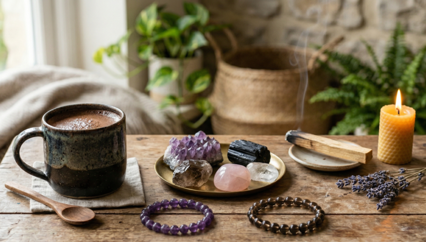 How to Create a Simple Cacao & Crystal Ritual for Emotional Grounding