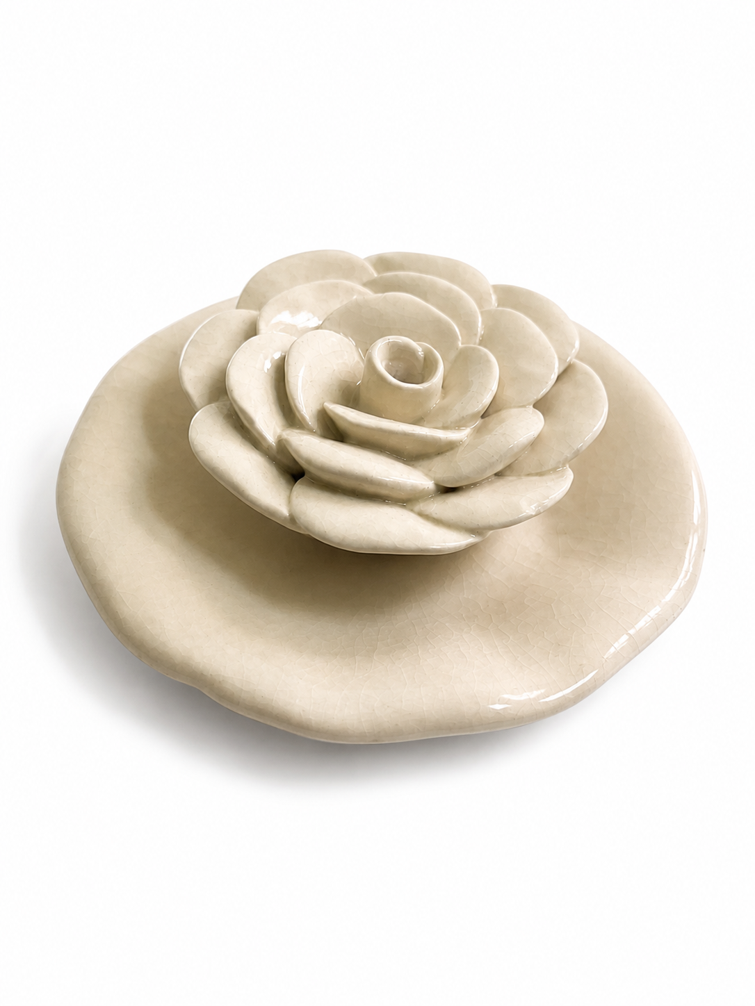 White Rose Incense Holder