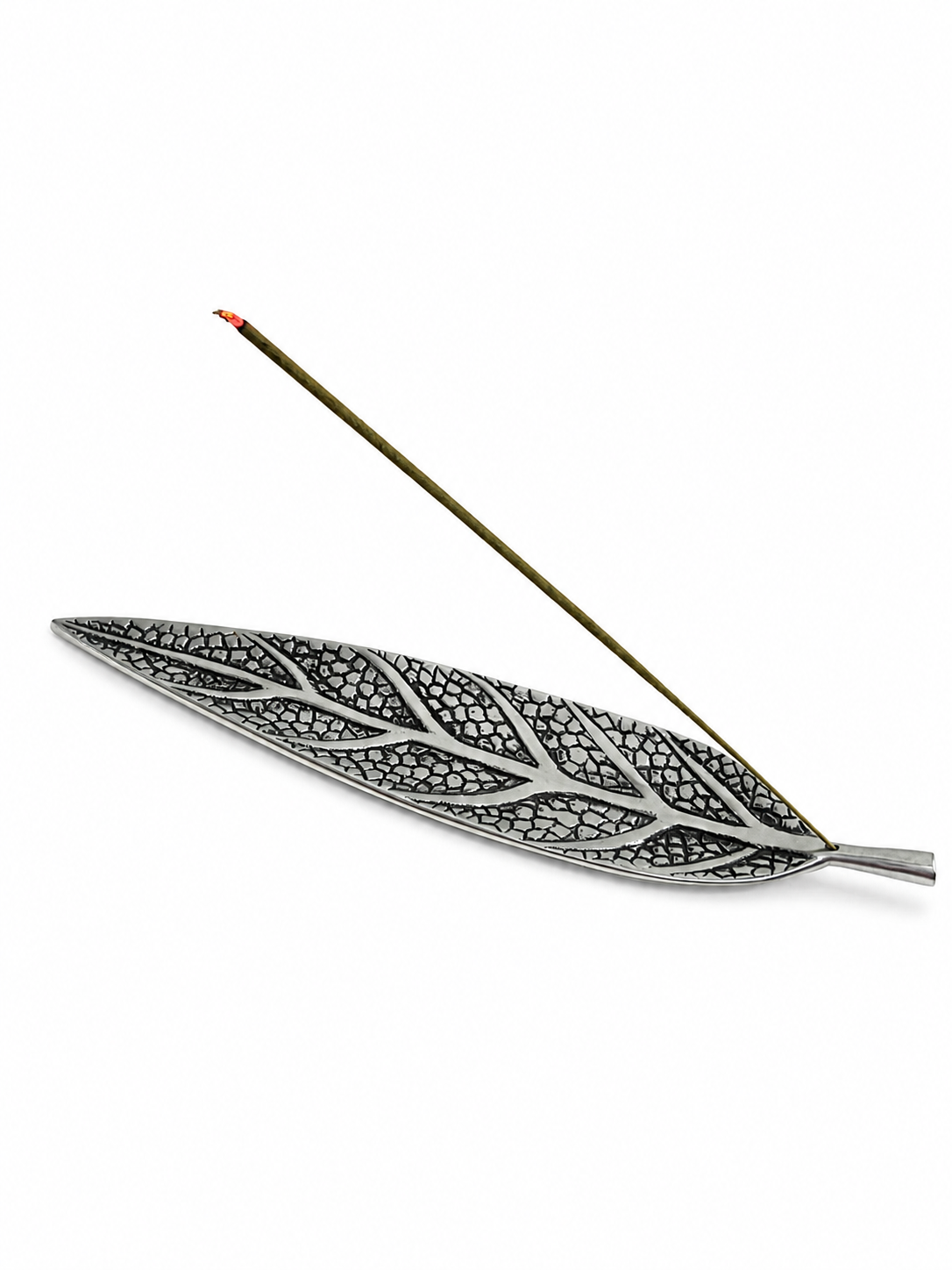 Oxidized Leaf Incense Holder