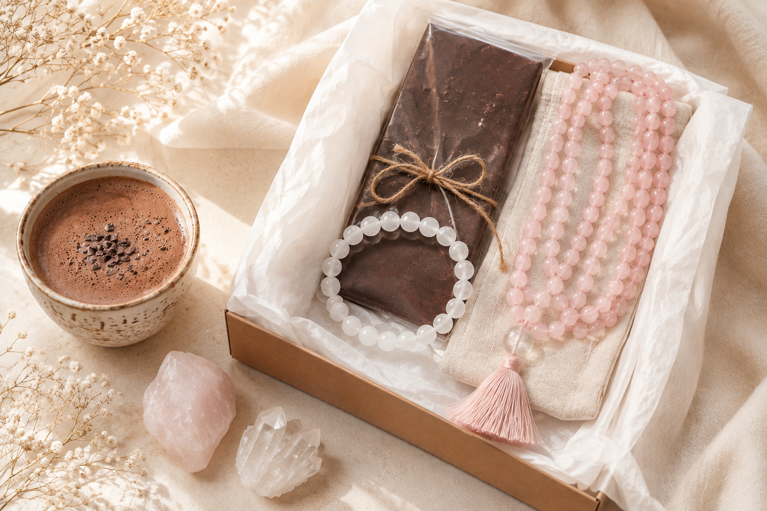 Gifting Sacred Tools: What Cacao, Crystals, and Japmalas Really Communicate