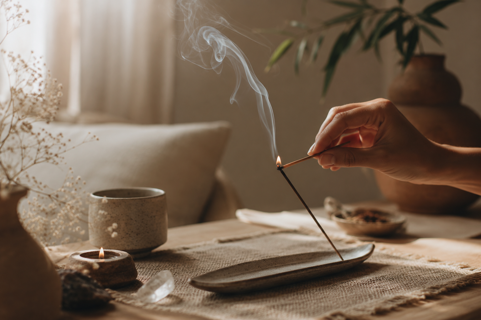 The Slow Ritual of Lighting Incense Before You Begin