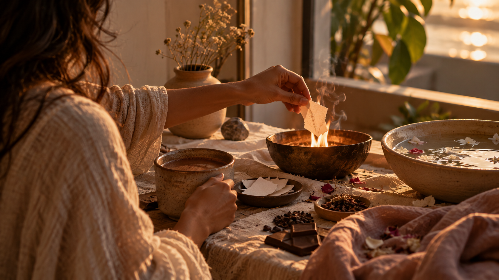 Letting Go: Building a Release Ritual with Cacao, Fire, or Water